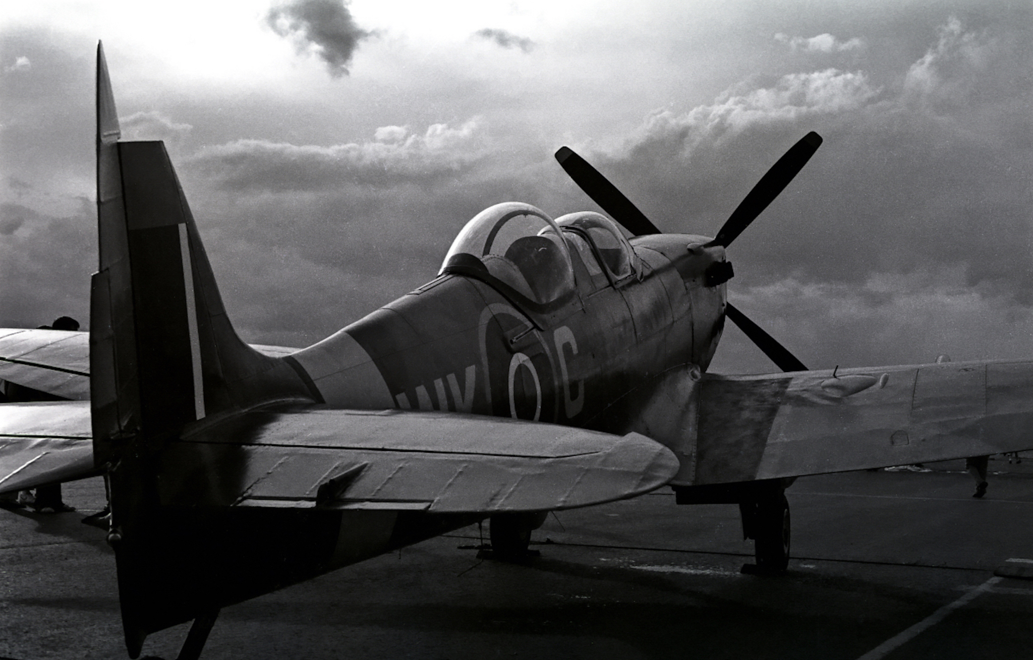 Spitfire with Dramatic Sky